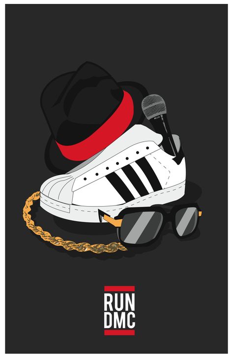 adidas run dmc Rhythm And Poetry, 90s Graphics, Cultura Hip Hop, Real Hip Hop, Run Dmc, Hip Hop And R&b, Adidas Vintage, Hip Hop Art, Avicii