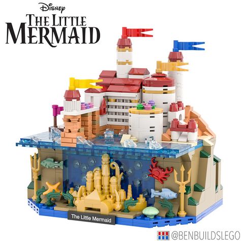 Micro Lego - The Little Mermaid MOC | Featuring Prince Eric'… | Flickr Disney Lego Sets, Underwater Kingdom, Disney Lego, Easy Lego Creations, Lego Disney Princess, Lego Board, Lego Micro, Dream Things, Lego Sculptures