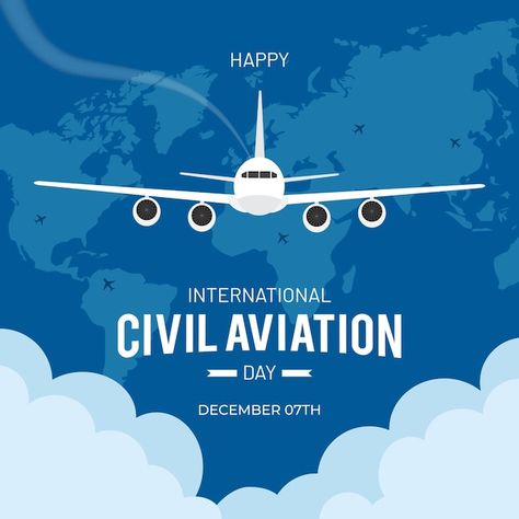 International civil aviation day celebra... | Premium Vector #Freepik #vector #aviation-background #air-transport #aircraft #flight Aviation Background, International Civil Aviation Day, Civil Aviation Day, Background Air, Plastic Chairs, Plastic Industry, Air Transport, Global Network, Aviation Industry