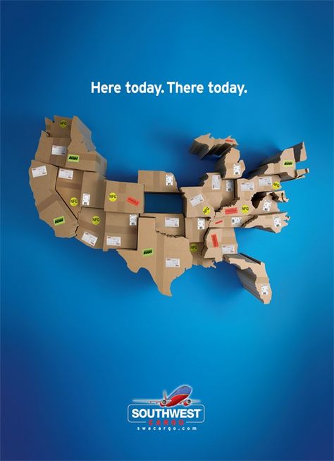 20 Outstanding Airplane Ads You Need to See - Hongkiat Logistics Design, Creative Advertising Design, 광고 디자인, Publicidad Creativa, Graphic Design Ads, Southwest Airlines, Guerilla Marketing, Best Ads, Advertising Ads