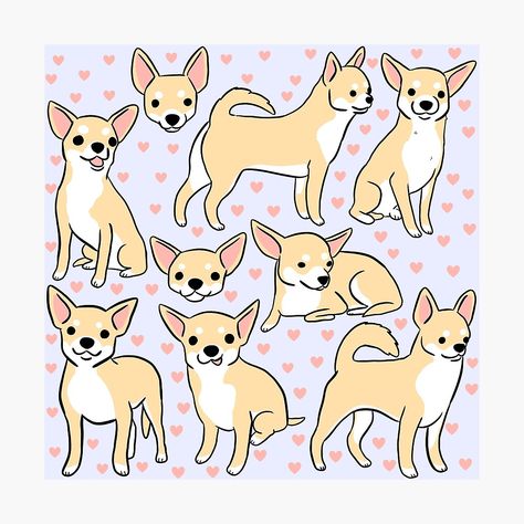 Chihuahua Doodle, Cartoon Chihuahua, Chihuahua Drawing, Chihuahua Tattoo, Dog Chihuahua, Animal Doodles, Animal Drawing, Cute Chihuahua, Cartoon Painting