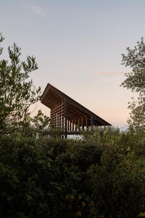 Espina Pavilion in Santiago de Querétaro Switzerland House, Pavilion Design, Black Steel Frame, Roof Structure, Site Plan, Structural Engineering, Contemporary Architecture, Mountain Landscape, Places Around The World