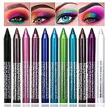 Colors Eyeliner, Professional Eye Makeup, Colorful Eyeliner, Eye Makeup Set, Metallic Eyeliner, Eye Makeup Tools, Blue Eyeliner, Glitter Eyeliner, Colored Eyeliner