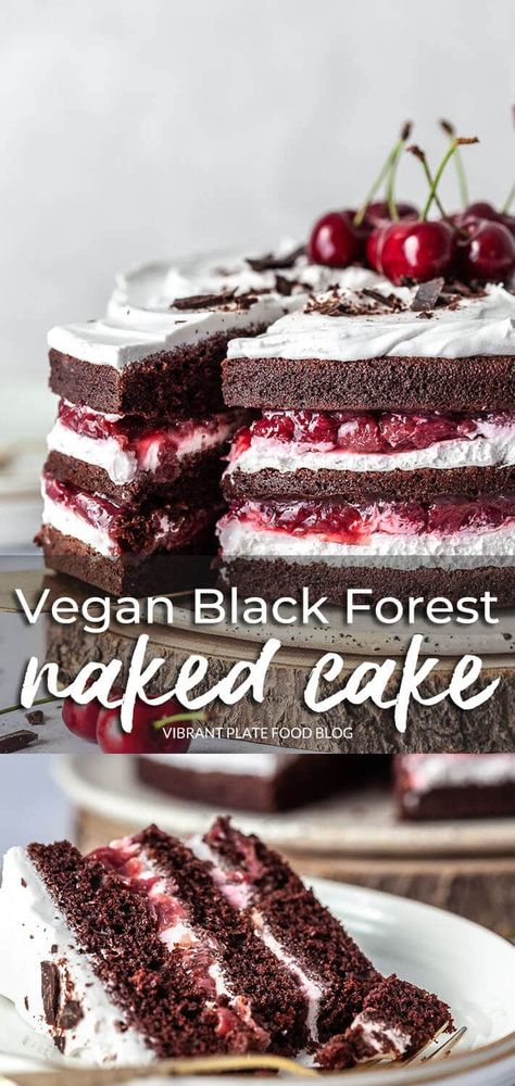 Dairy Free Black Forest Cake, Vegan Black Forest Cupcakes, Vegan Black Forest Gateau, Vegan Chocolate Cherry Cake, Vegan Black Forest Cake, Vegan Birthday Desserts, Vegan Black Forest, Dairy Free Birthday Cake