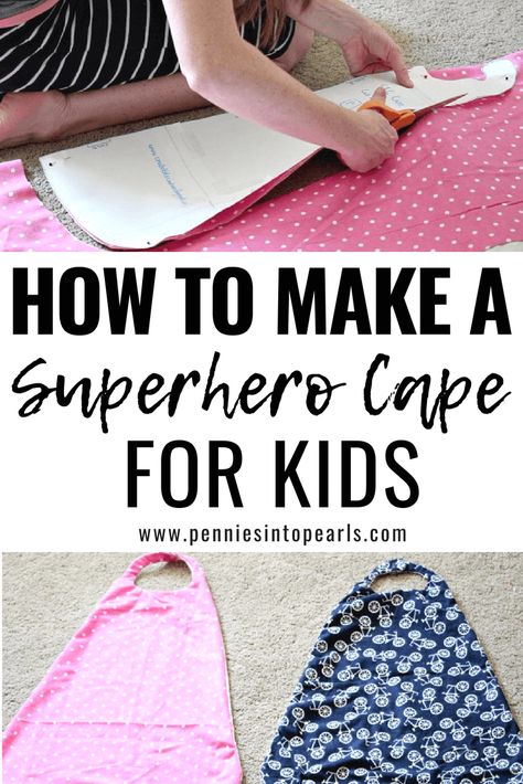 Kids Cape Pattern, Superhero Cape Pattern, Diy Superhero Cape, Superhero Capes For Kids, Super Hero Capes, Diy Superhero Costume, Girl Superhero Costumes, Super Hero Capes For Kids, Cape Tutorial