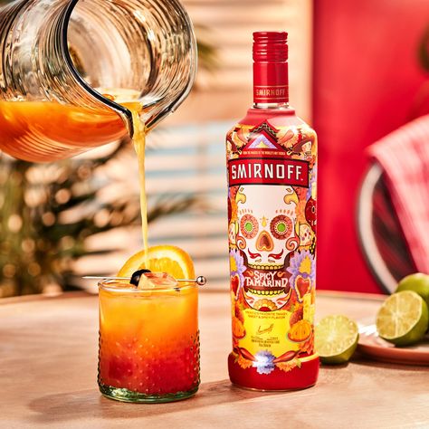 Smirnoff Tamarindo, Smirnoff Spicy Tamarind Vodka Recipes, Smirnoff Tamarindo Vodka Recipes, Smirnoff Sours, Tamarind Vodka, Smirnoff Recipes, Smirnoff Red, Tamarind Recipes, Sunrise Cocktail