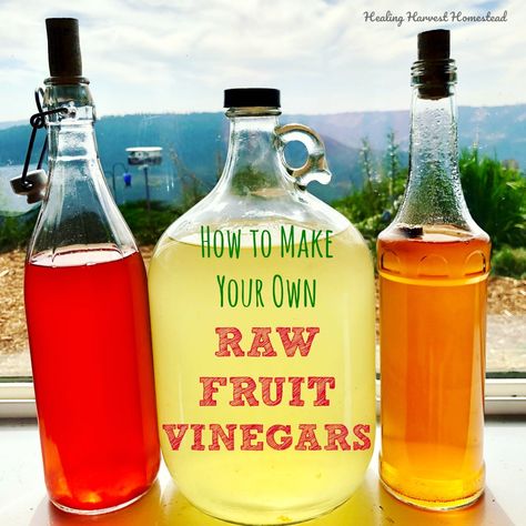 Fruit Scrap Vinegar, Orange Vinegar, Grape Vinegar, Fruit Vinegar, Strawberry Vinegar, Plum Vinegar, Vinegar Recipes, Body Butter Recipe, Elderberry Syrup Recipe