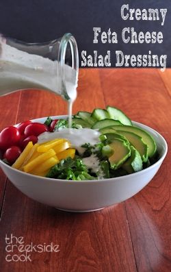 Creamy Feta Salad Dressing Feta Salad Dressing, Feta Cheese Dressing, Dressing From Scratch, Cheese Salad Dressing, Make A Salad, Feta Cheese Salad, Creamy Feta, Salad Dressing Recipe, Homemade Salads