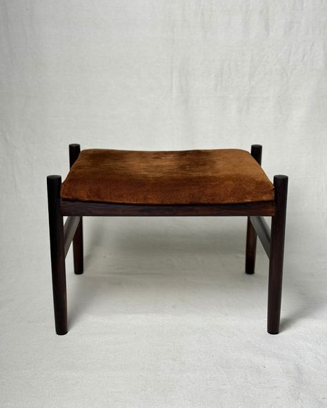 Danish Vintage Wenge Wood Footstool By Spøttrup, 1960s This beautifully restored footstool is a true mid-century gem. Crafted from rich, deep-toned wenge wood, this piece was designed by Danish furniture maker Spøttrup in the 1960s. The wood’s striking grain and the minimalist design perfectly encapsulate the elegance of Danish modernism. The seat is upholstered in original brown leather, which adds warmth and character to the piece. Please note, the leather shows some signs of wear and min... 1960s Furniture, Wenge Wood, Vintage Stool, Danish Furniture, The Minimalist, Furniture Maker, Mid Century Modern Furniture, Mellow Yellow, The 1960s