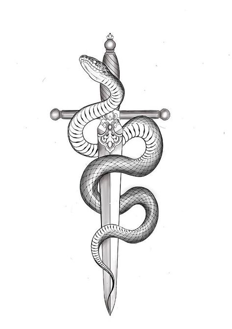 Aesthetic Snake Tattoo, Snake And Dagger Tattoo Design, Dagger Tattoo For Men, Throne Aesthetic, Snake Dagger Tattoo, Duet Aesthetic, Danny Tattoo, Wrist Tats, Aesthetic Snake