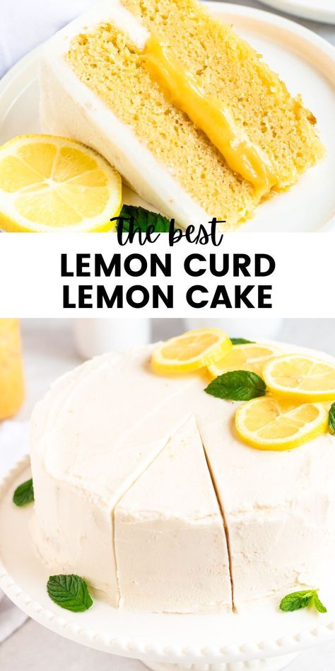 Tart Lemon Curd, Lemon Meringue Cake, Curd Cake, Lemon Curd Cake, Sponge Cake Filling, Moist Lemon Cake, Curd Filling, Lemon Layer Cakes, Lemon Cream Cheese Frosting