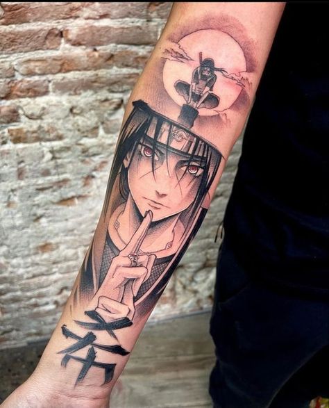 50+ Amazing Itachi Tattoo Ideas 20 Itachi Tattoo Ideas, Itachi Tattoo, Kakashi Tattoo, Tato Naruto, Naruto World, Tato Ikan Koi, Cool Personality, 16 Tattoo, Samurai Tattoo Design