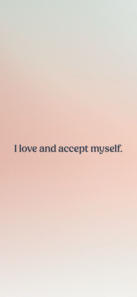 I love and accept myself.   From the I am app: https://iamaffirmations.app/download I Accept Myself As I Am, I Will Find Love, Loving Myself Quotes, I Love Myself Quotes, Love Myself Quote, Love Myself Quotes, Obsessed With Myself, I Accept Myself, Student Rooms