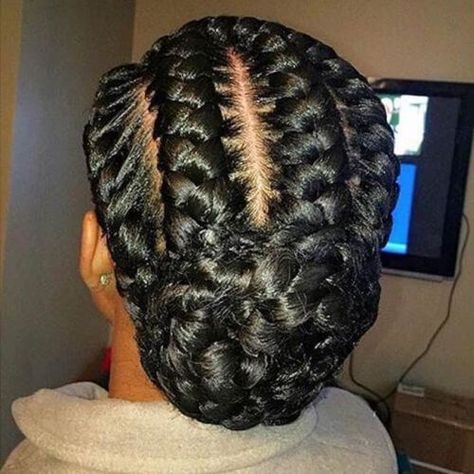 Low Braided Bun Twisted Hair, Braids For Black, Goddess Braids Hairstyles, Afrikaanse Mode, Girl Braids, Pelo Afro, Beautiful Braids, Cornrows Braids, Braids For Black Women