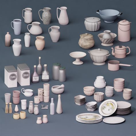 Gourmet Pottery Kitchen Set | Patreon Sims 4 Cc Kitchen, The Sims 4 Pack, Pottery Kitchen, Sims 4 Kitchen, Play Sims 4, The Sims 4 Pc, Sims 4 Bedroom, Sims 4 Clutter, The Sims 4 Packs