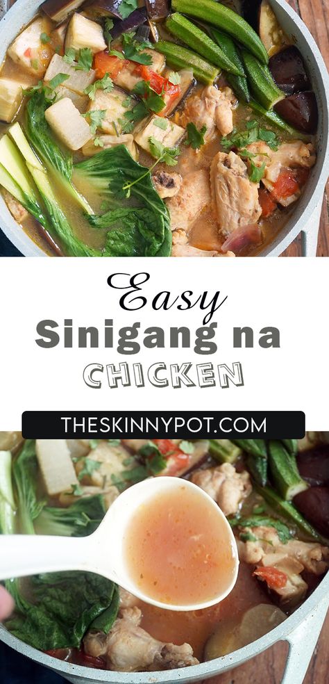 Tamarind Soup Filipino, Soup Recipes Filipino, Filipino Sour Soup Recipe, Filipino Soup Dishes, Filipino Chicken Soup Recipes, Filipino Chicken Recipes Philippines, Filipino Chicken Soup, Filipino Healthy Food, Sotanghon Soup Filipino Food