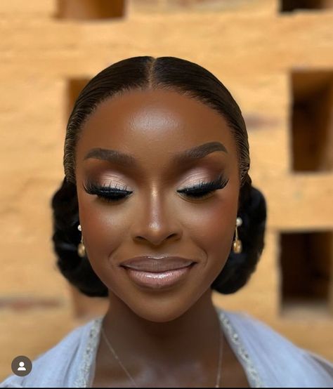 Black Wedding Makeup, Black Bridal Makeup, Brides Hair, Brown Girls Makeup, Glam Wedding Makeup, Makeup For Black Skin, Brown Skin Makeup, Makeup Is Life, Soft Glam Makeup