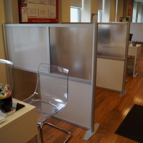 51" High Office Partitions - Low Height Divider Wall Models Frosted Glass Room Divider, Office Desk Privacy, Office Divider, Chinese Room Divider, Room Partitions, Temporary Room Dividers, Office Room Dividers, Office Dividers, Room Divider Bookcase