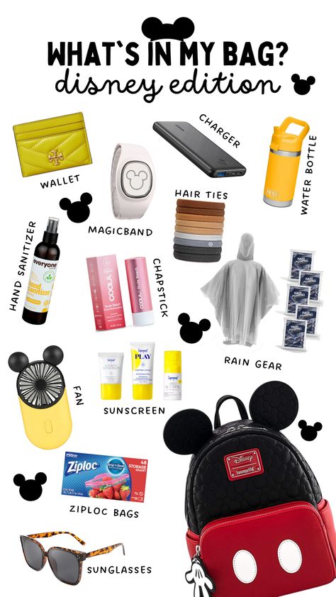 Disneyland Trip Planning, Disneyland Vacation Planning, Disney World Packing, Disney Trip Outfits, Disney Essentials, Disney Parque, What's In My Bag, Disney World Vacation Planning, Family Disney Trip