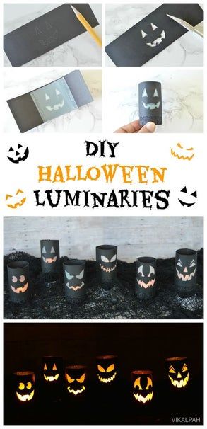 Diy Halloween Luminaries, Halloween Lanterns Diy, Diy Glow In The Dark, Luminary Diy, Halloween Lawn Decorations, Halloween Luminaries, Glow In The Dark Halloween, Halloween Lawn, Diy Glow