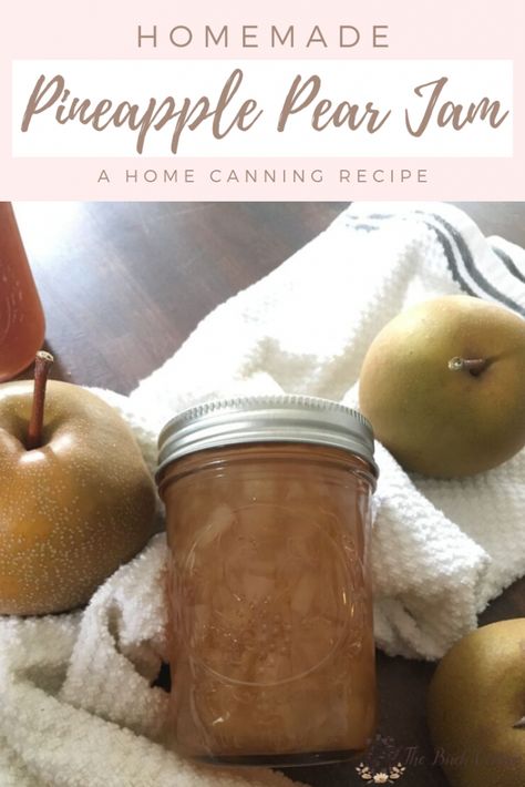 Pineapple Pear Jam Recipe Pear Jam Recipe, Jam On Toast, Canning Pears, Asian Pears, Pear Preserves, Pear Bread, Pear Muffins, Ginger Recipe, Pear Sauce