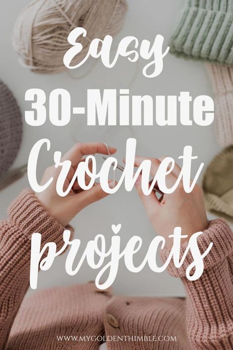 30 Minute Crochet, Crochet Projects To Sell, Quick Crochet Gifts, Easy Beginner Crochet Patterns, Crochet Project Free, One Skein Crochet, Quick Crochet Projects, Fast Crochet, Quick Crochet Patterns