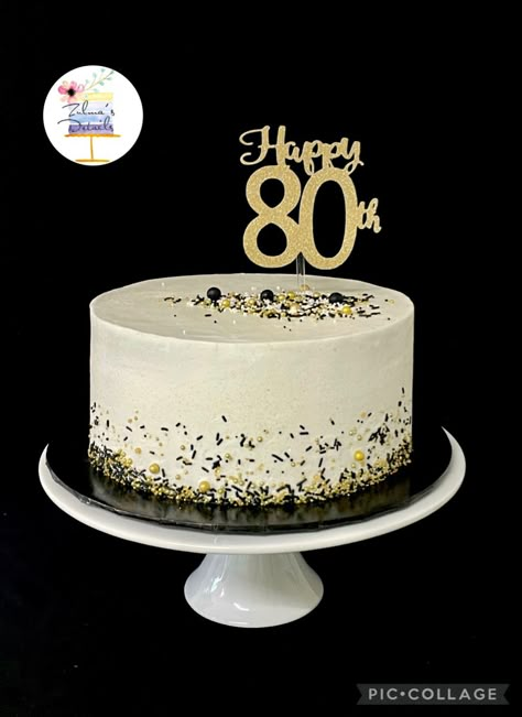 Buttercream 80th Birthday Cake Simple 60th Birthday Cake For Men, 80th Male Birthday Cake, Simple 80th Birthday Cake, 75th Birthday Cake Man, Cake Ideas For 90th Birthday, 80th Cake Ideas For Men, 80th Birthday Cake For Men Simple, 80th Birthday Cake Men, 80 Year Old Birthday Cake For Men