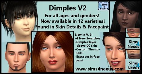 Another set of dimples. Skin Details, Free Sims, Sims 4 Update, Best Sims, Boy Poses, Facepaint, Toddler Christmas, Sims 4 Cc Finds, Miranda Kerr