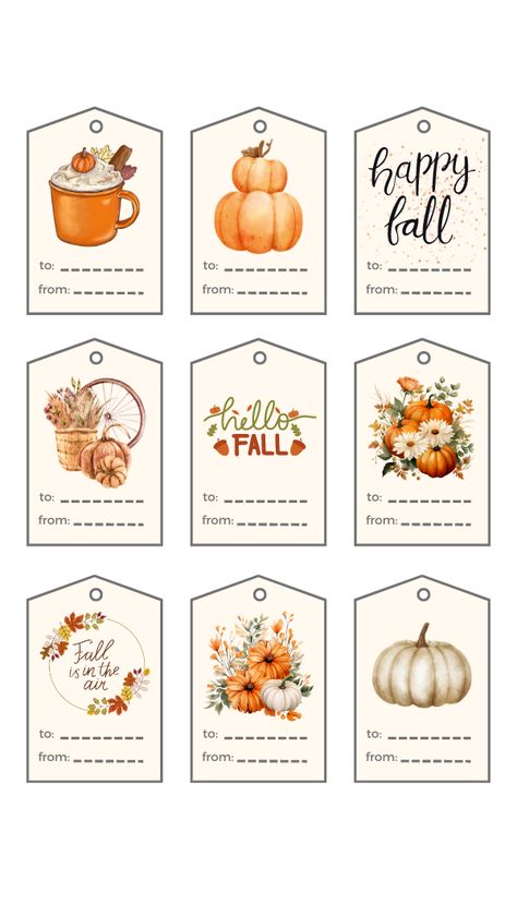 27 FREE Fall Printable Gift Tags - Nikki's Plate Fall Teacher Gift Tags Free, Pumpkin Tags Printables Free, Happy Fall Gift Tags Printable Free, Thanksgiving Tags Ideas, Thanksgiving Stickers Free Printable, Fall Tags Printable Free, Free Printable Thanksgiving Tags, Fall Gift Tags Printable Free, Thanksgiving Tags Printable Free