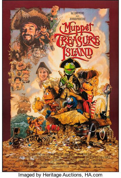 Treasure Island Movie, Muppet Treasure Island, Posters Decor, Jennifer Saunders, Vintage Films, Billy Connolly, Long John Silver, Muppet Christmas Carol, Tim Curry