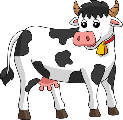 Cow Cartoon Drawing, Animated Cow, Cartoon Farm Animals, Cow Clip Art, Cow Cartoon Images, Cartoon Cows, School Profile, Printable Cow, Farm Animal Clipart