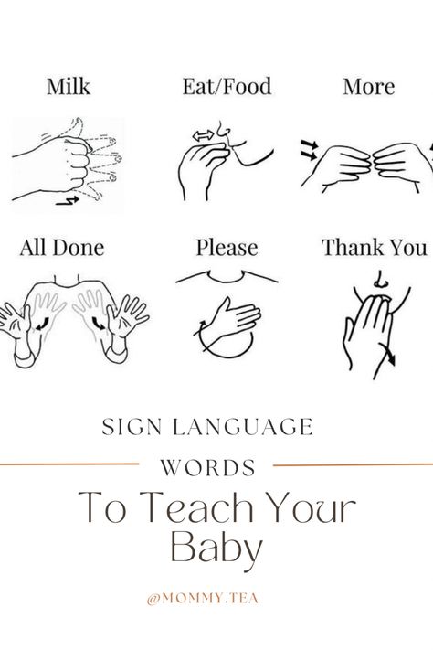 Sign language for babies, teaching, toddlers, signing Sign Language For Infants, Sign Language For Potty, Basic Sign Language For Babies, Infant Sign Language Chart, Sign Language For Preschoolers, Sign Language Good Morning, Asl For Babies, 4 Weeks Pregnant Symptoms, Infant Sign Language