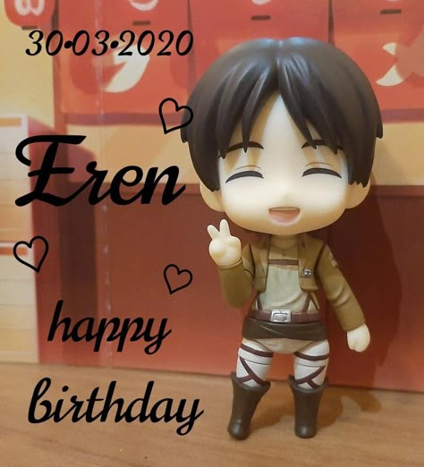 Eren Nendoroid Icon, Eren Birthday, Silly Icons, Birthday Anime, Eren Yeager, Eren Jaeger, Romantic Love Quotes, Boys Who, Attack On Titan