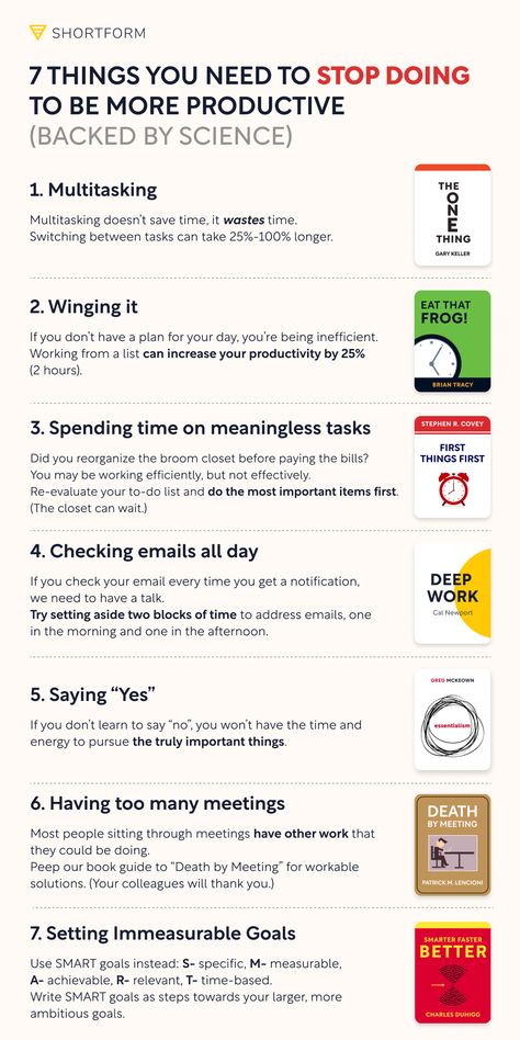 Swap chaos for clarity with these 7 productivity swaps. ⏳ Follow the link for more productivity tips! 🚀 #shortformguides #ProductivityBoost #WorkSmarter ️ Study Productivity, Productivity Infographic, Productivity Books, Good Leadership Skills, Self Help Skills, Study Tips For Students, Work Smarter Not Harder, Improvement Books, Work Skills