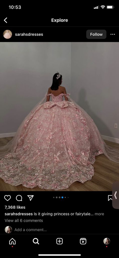 Quinceanera Dresses Summer Colors, Custom Quince Dress, Quince Court Outfits Pink, Blush Pink Sweet 16 Dresses, Quince Bear Pink, Quince Dresses With Bow On Back, Pink Venue For Quince, Quince Ideas Pink, Pink Gold Quince