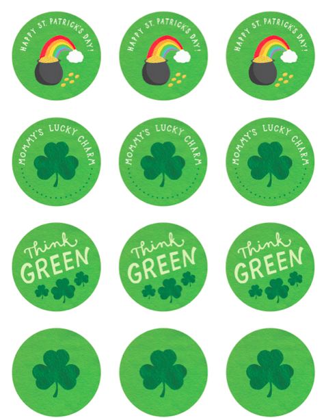 Free St. Patrick's Day stickers and tag printables. Just print, cut and stick! San Patrick, St Patrick Day Activities, Day Stickers, Saint Patties, St Patrick's Day Crafts, Happy St Patricks Day, St Pattys, St Pattys Day, Saint Patrick