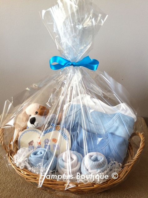 #new #baby  a beautiful baby hamper, perfect for additions, baby showers, or that special gift! Available at www.hampersboutique.co.uk <3 Boy Gift Basket Ideas, Baby Boy Gift Basket Ideas, Boy Gift Basket, Baby Gift Packs, Baby Shower Baskets, Baby Gift Hampers, Baby Shower Gift Basket, Baby Favors, Diy Baby Shower Gifts