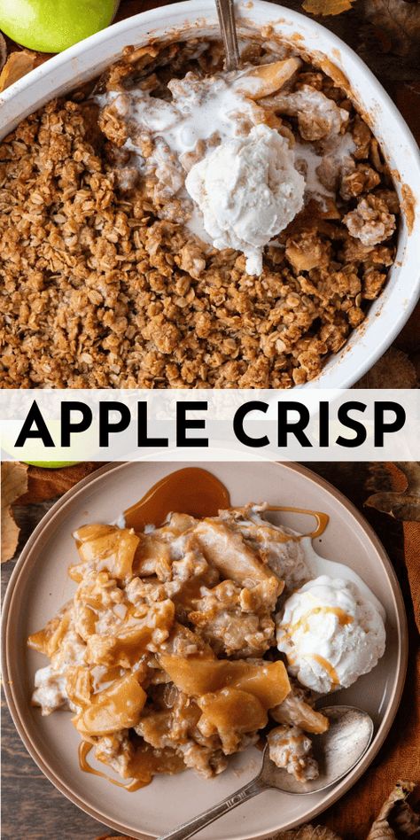 Get ready to wow friends, family, and yourself when you make the best apple crisp recipe with a warm apple filling and addictive crumble oat topping. Even better, you'll make it in just 5 easy steps with just 10 minutes of prep when you follow my step-by-step guide below. Apple Crisp No Oats, The Best Apple Crisp, Apple Crisp With Oatmeal, Homemade Apple Crisp, Apple Crisp Topping, Best Apple Crisp Recipe, Caramel Apple Crisp, Popular Desserts Recipes, Best Apple Crisp