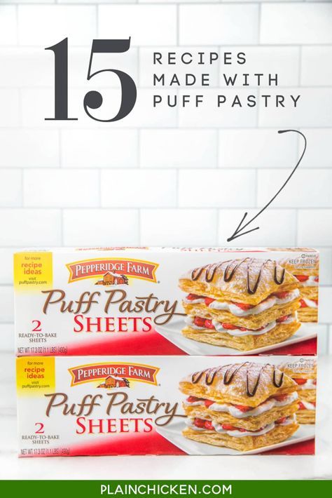 Recipes Made with Puff Pastry - these recipes will transform your meals into gourmet delights! From savory sausage rolls and puffy tacos to elegant spinach and parmesan pinwheels and cinnamon rolls, these recipes are easy to make and sure to impress. Perfect for any occasion, these flaky, buttery creations will elevate your cooking game and delight your taste buds. Philly Dough Puff Pastries, Sheet Pastry Recipes, Puff Pastry Main Dish Recipes, Pastry Roll Recipes, Appetizers Using Puff Pastry Sheets, Dinner Recipes With Puff Pastry, Easy Recipes With Puff Pastry, Frozen Pastry Dough Recipes, Flaky Pastry Dough Recipes