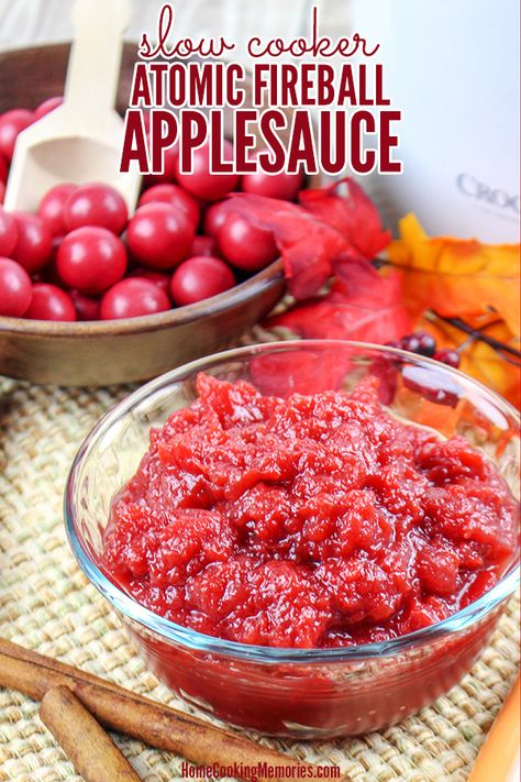 Slow Cooker Atomic Fireball Applesauce Recipe - Home Cooking Memories Cranberry Sauce With Apples, Cranberry Apple Sauce, Apple Cranberry Crisp, Fresh Cranberry Sauce, Best Cranberry Sauce, Easy Cranberry Sauce, Cranberry Compote, Cranberry Orange Sauce, Homemade Cranberry Sauce