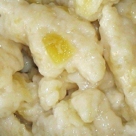 Polish "Drop Potato Dumplings" (Cin) Potato Dumpling Recipe, Polish Dumplings, Slovak Recipes, Eastern European Recipes, Potato Dumplings, Sour Cream Recipes, Grated Potato, Just A Pinch Recipes, Ukrainian Recipes