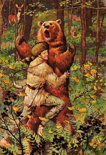 Davy Crockett, by Al Schmidt Davy Crockett, Kids Book Club, Western Artwork, Mountain Men, Hunting Art, Tall Tales, Comic Manga, Viking Symbols, Usa Art