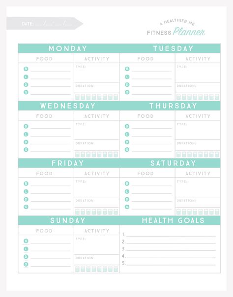 Set yourself up for success and become a healthier "you" with this free printable fitness planner. Organisation, Workout Planner Printable Free, Calendar Goals, Weekly Fitness Planner, Fitness Journal Printable, Exercise Planner, Training Journal, Fitness Planner Free, Workout Template