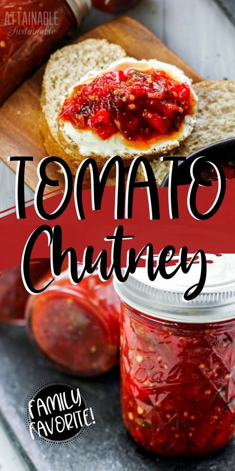 Tomato Chutney Recipe, Tomato Dishes, Relish Recipes, Tomato Chutney, Chutney Recipe, Recipe Sweet, Jelly Recipes, Chutney Recipes, Garden Recipes