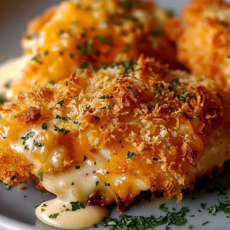 Crispy Cheddar Chicken- Baked Crispy Baked Cheddar Chicken, Crispy Chicken Cheddar Bake, Crispy Cheddar Chicken- Baked!!, Cheesy Crispy Chicken, Bacon Crusted Chicken, Ritzy Cheddar Chicken, Garlic Cheddar Chicken Bake, Chicken Corn Flakes Recipes Oven Baked, Crispy Cheesy Chicken