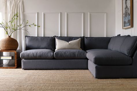 Configure your own modular sofa with our ‘Moda’ collection; pictured here in the Durham Space fabric 💙 Modular Sofa Living Room, Slate Sofa, Snug Room, Space Fabric, Sofa Accessories, Sofa Size, Living Room Scandinavian, Linen Sofa, Living Room Green