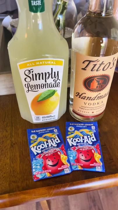 Mixed Drinks Alcoholic Koolaid, Koolaid Drinks Alcohol, Tito Mixed Drinks, Vodka Kool Aid, Tito Vodka Drinks, Tito’s Lemonade, Tito’s Drink Ideas, Vodka Koolaid Sprite, Titos Lemonade Drink