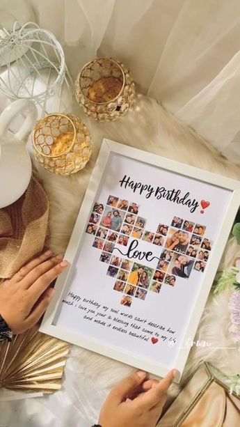 Best Friends Photoframe Ideas, Photo Frame Couple Gift Ideas, Photo Frame Design Creative Diy Crafts, Couple Photo Collage Ideas Frame, Couple Photoframe Ideas, Couples Photo Frame Gift Ideas, Couple Birthday Decoration Ideas, Photo Frem For Couple, Photo Frame Ideas For Couples