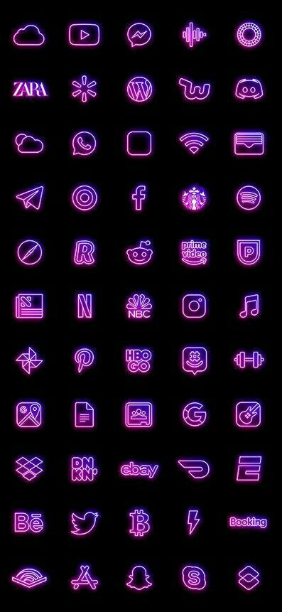 Pink Neon App Icons, Neon Widgets, Neon App Icons, Ios App Logo, All Apps Icon, Widgets Iphone, App Icons For Iphone, Icons For Iphone, App Store Icon