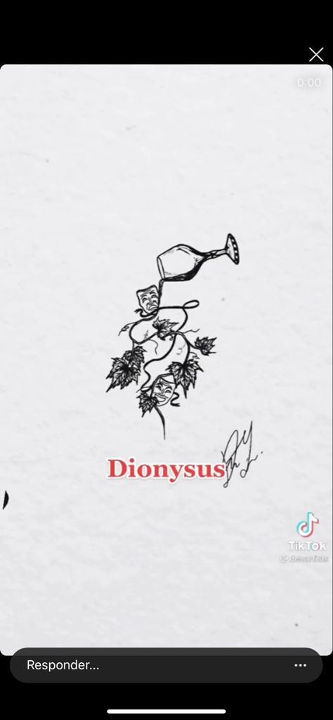 Greek Mythology Tattoos Dionysus, Old Gods Tattoo, Dionysus Tattoo Greek Mythology, Bacchus Tattoo, Dionysus Tattoo, Roman Tattoo Ideas, Simple Greek Mythology Tattoos, Ancient Greek Tattoo, Mythology Humor